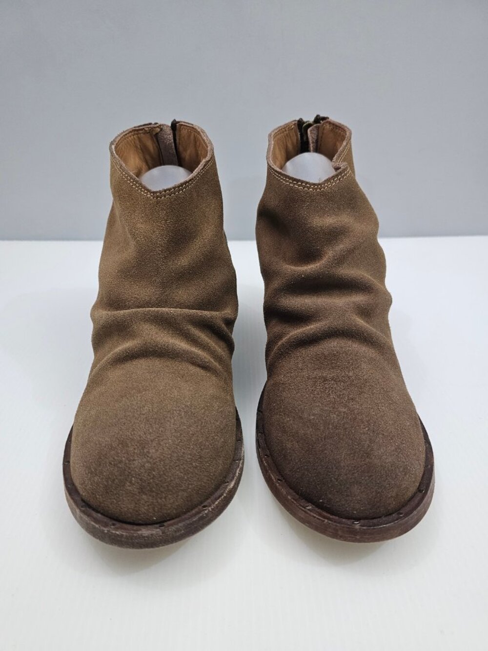 Beek Eaglet Ankle Boot Womens 8 Brown Suede Leather Western Slouchy Block Heel - Picture 4 of 15